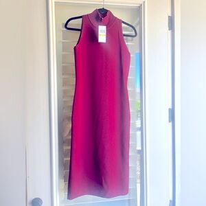 Brand new MICHAEL Michael Kors
Women's Red (Merlot)  Turtleneck Sleeveless dress